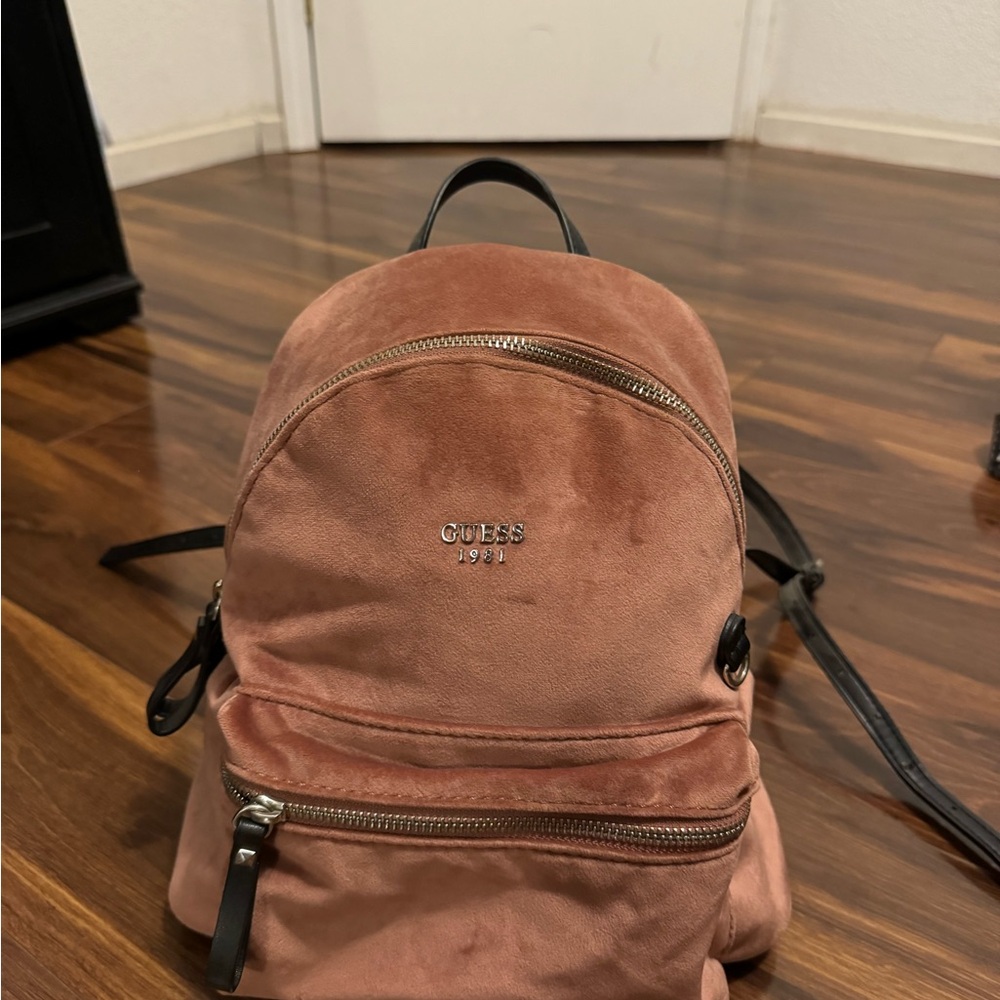 Guess Tan Backpack Medium Size Classic Design